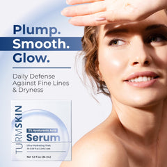 Turmskin Hyaluronic Serum Ampoules closeup demonstrates precise dose for spa-like hydration