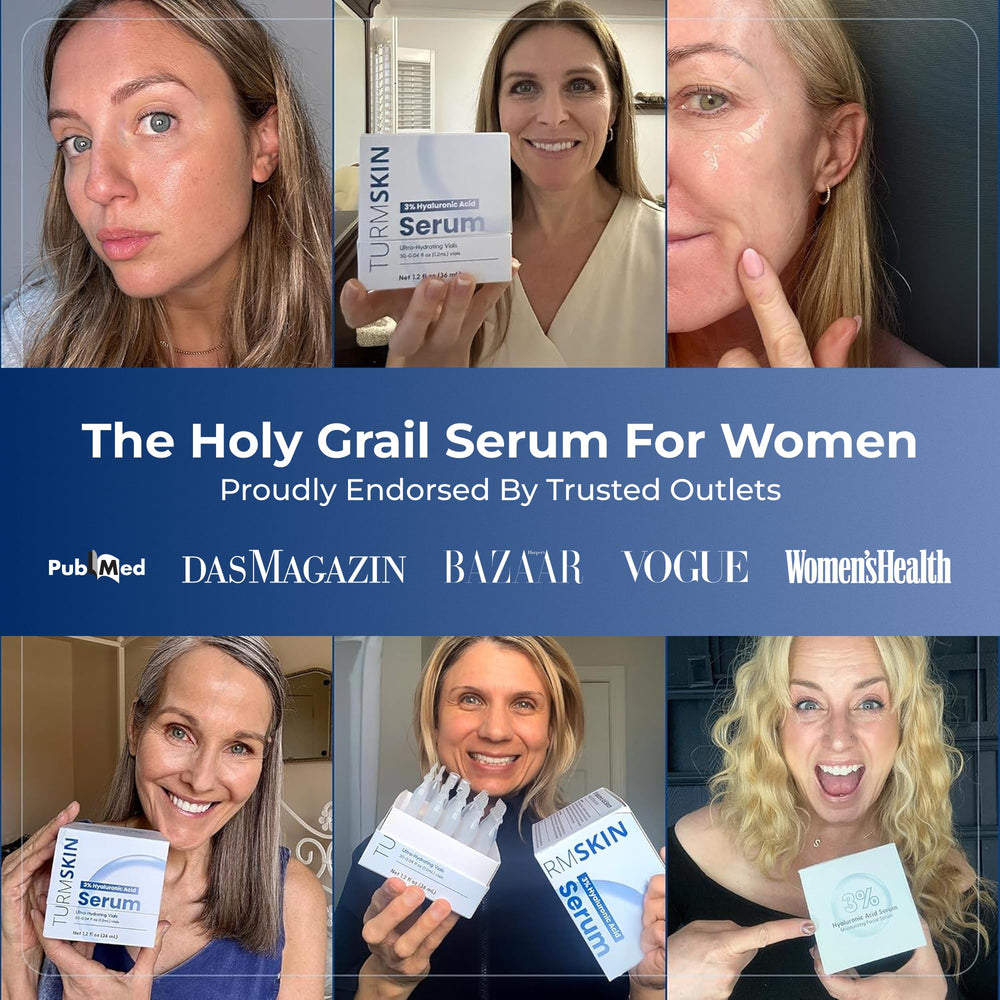 Turmskin Hyaluronic Serum Ampoules dispensing cap closeup highlights controlled application