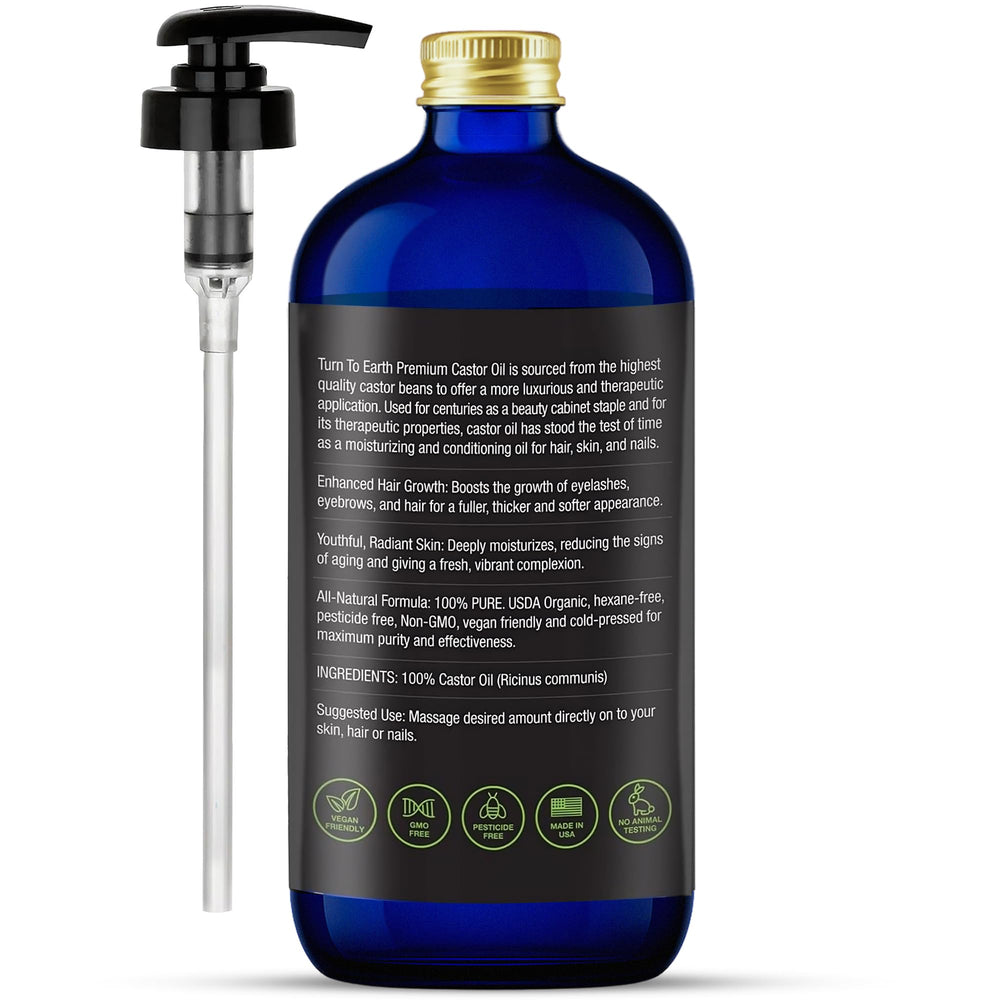 TURN TO EARTH hexane-free formula nourishes skin and hair safely.