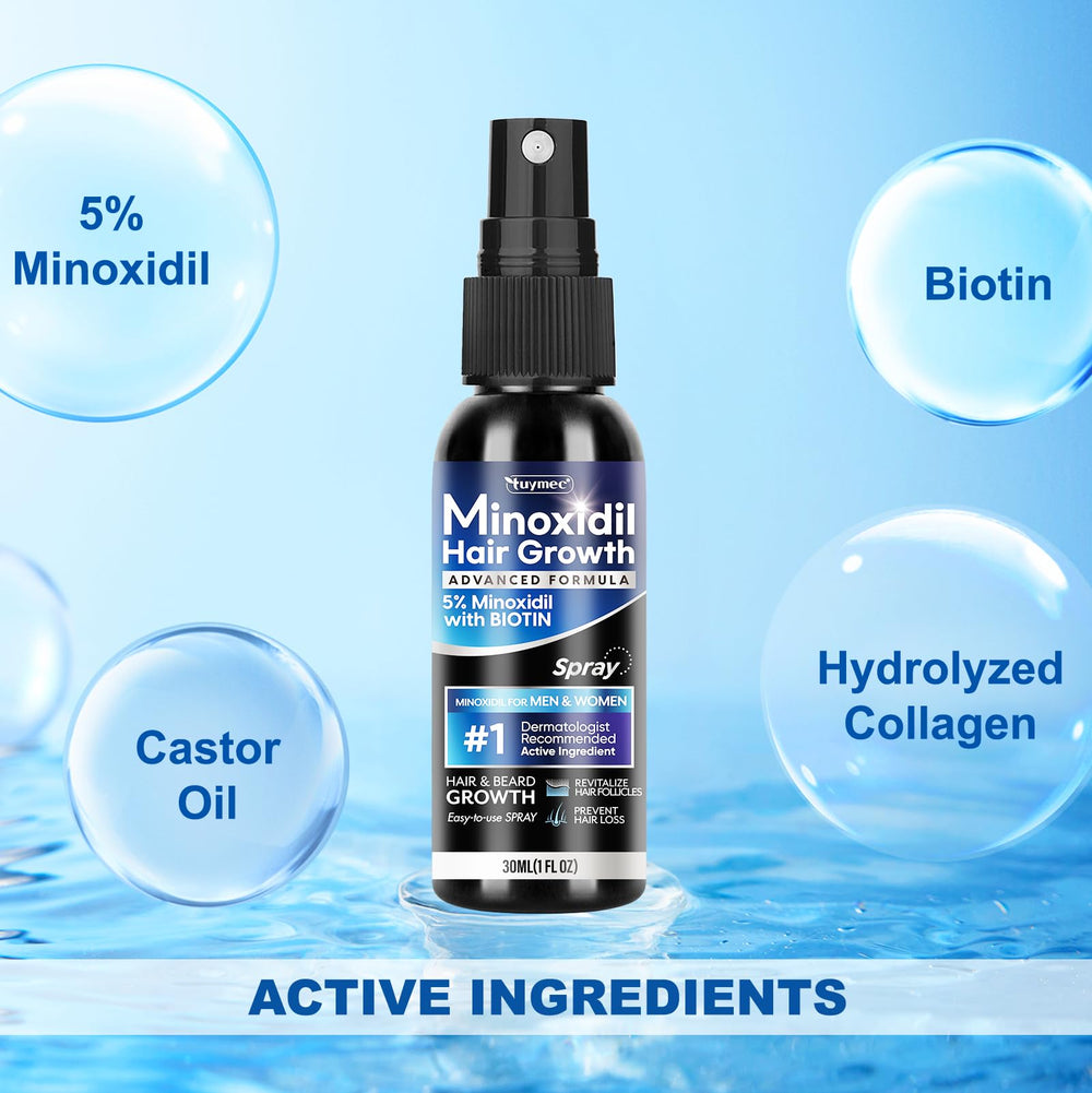 Tuymec Minoxidil application on the scalp targets thinning areas.