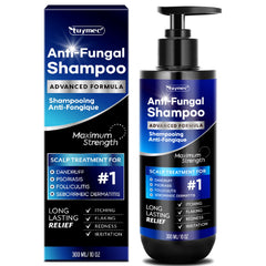 Tuymec psoriasis shampoo bottle featuring tea tree oil for scalp relief