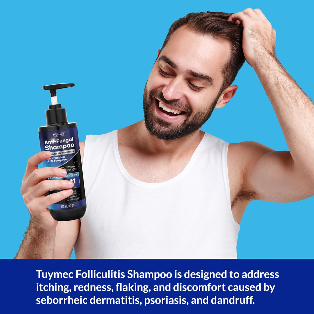 Tuymec psoriasis shampoo color-safe formula on color-treated hair