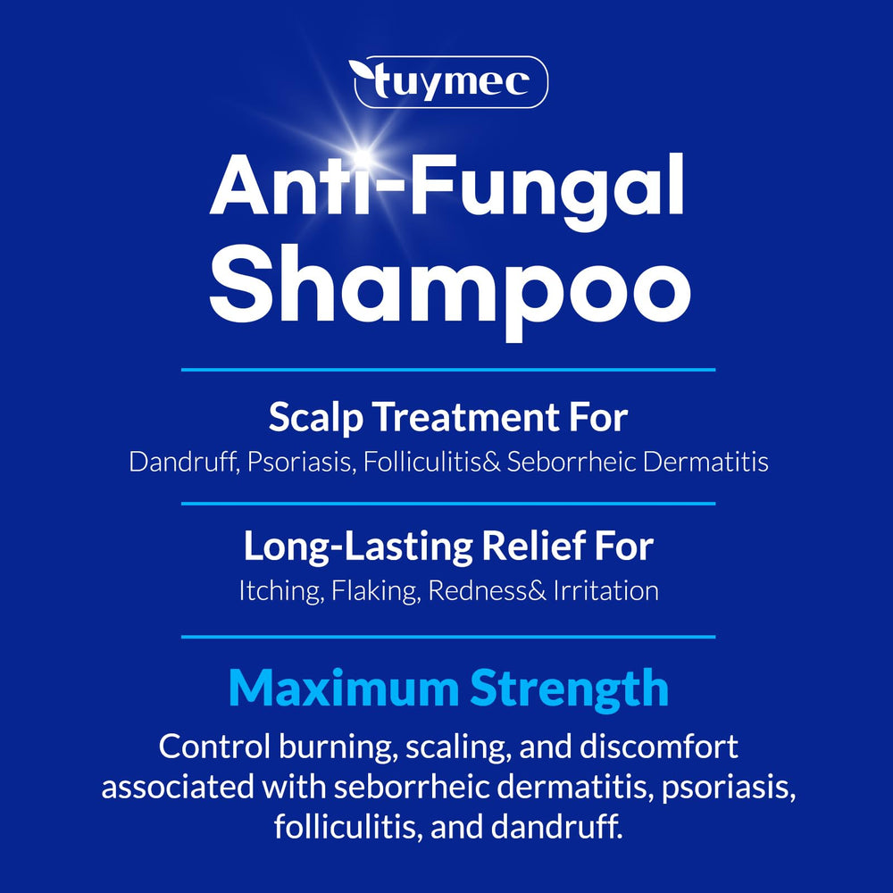 Tuymec psoriasis shampoo ingredients tea tree and herbs close-up