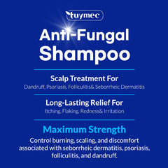 Tuymec psoriasis shampoo ingredients tea tree and herbs close-up