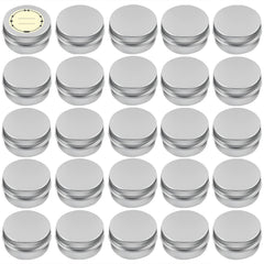TUZAZO 24-pack aluminum tin cans with screw lids offer durable storage on the go.