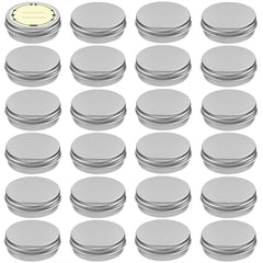 TUZAZO 24-pack aluminum tin with 0.5oz capacity for compact lip balms and creams.