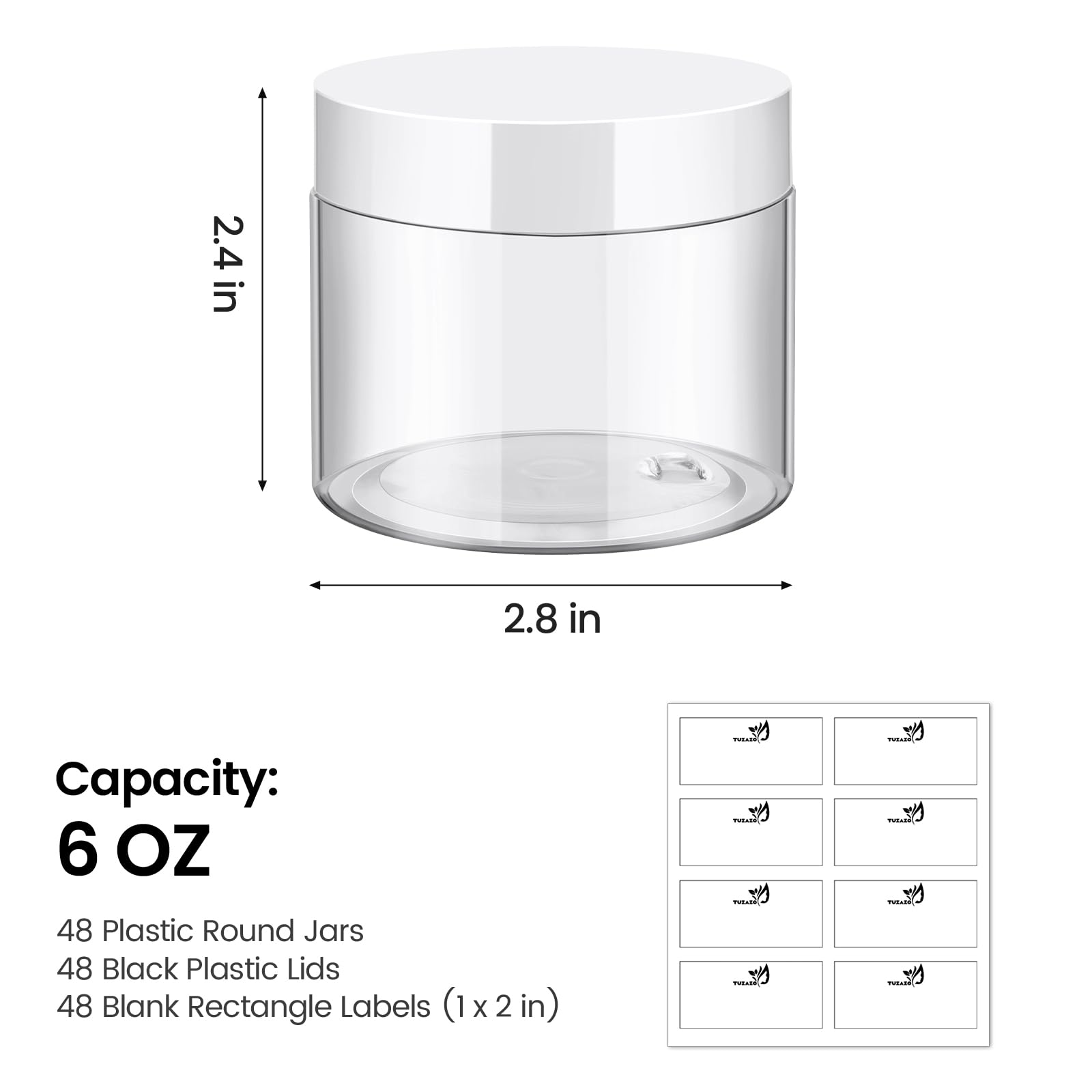 TUZAZO airtight lid with foam gasket keeps products secure during transport.
