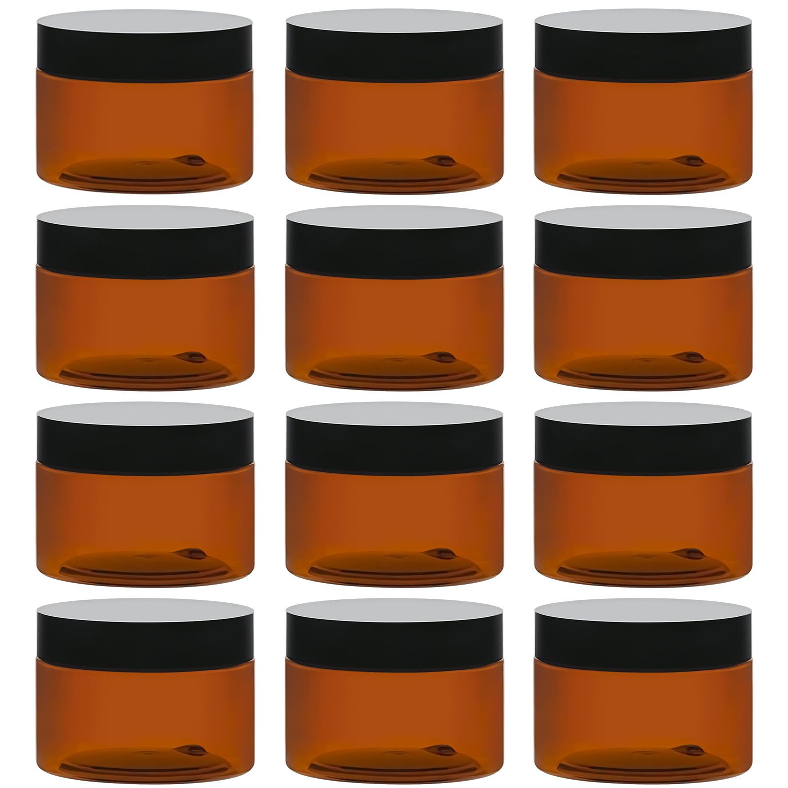 TUZAZO amber jar 4oz front view for travel-friendly cream storage