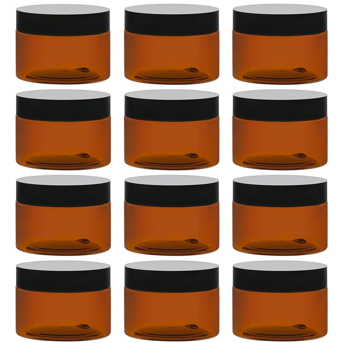 TUZAZO amber jar 4oz front view for travel-friendly cream storage