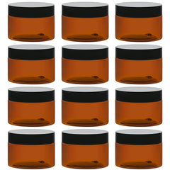 TUZAZO amber jar 4oz front view for travel-friendly cream storage