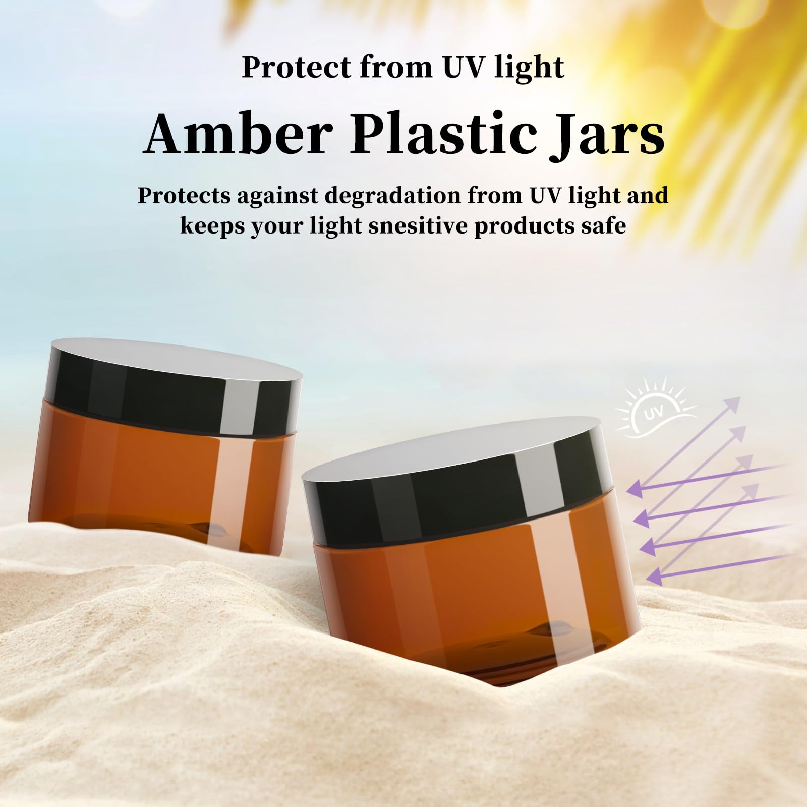 TUZAZO amber jar in handbag illustrates portable cosmetic storage