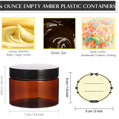 TUZAZO amber jar lid closed foam liner ensures no leaks