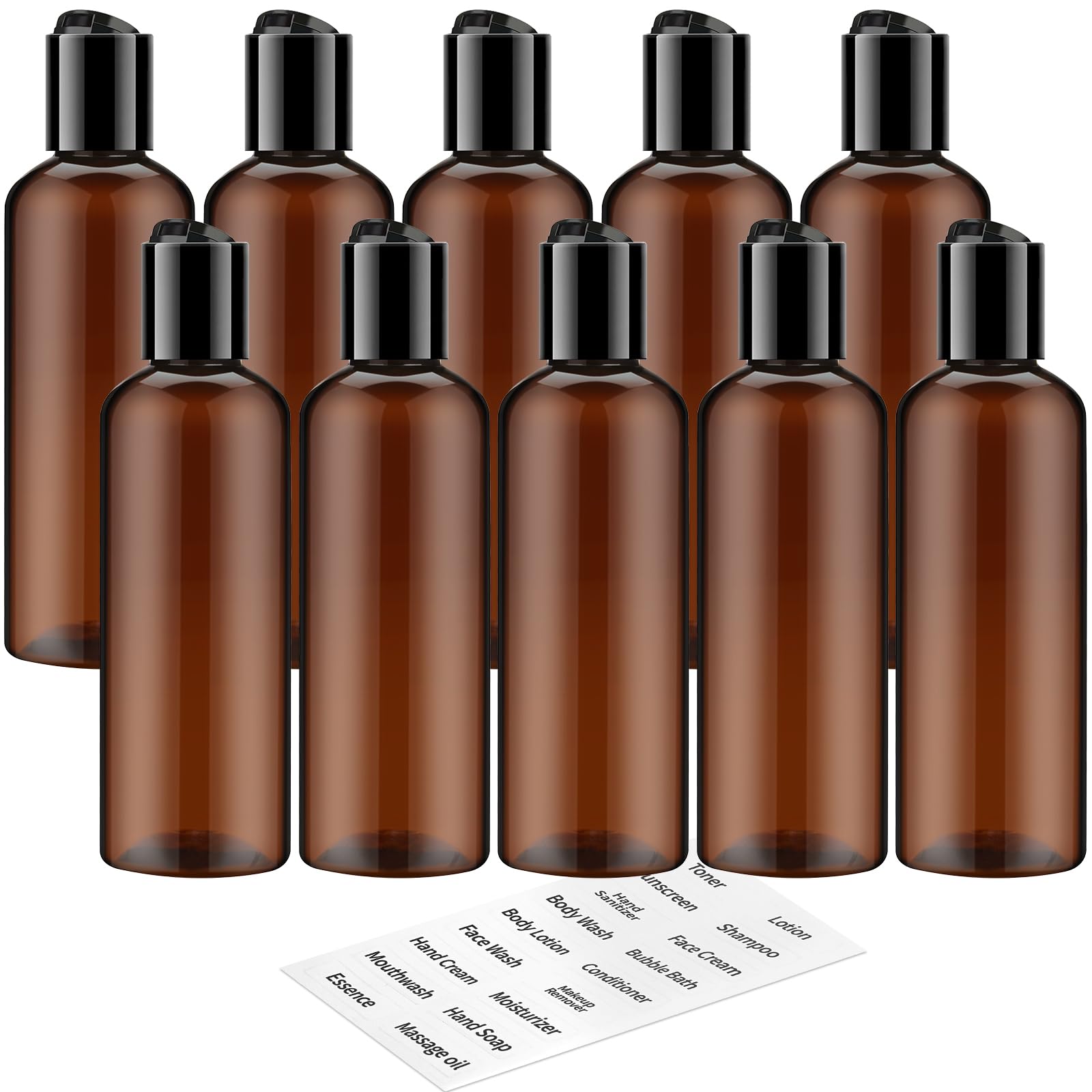TUZAZO amber travel bottle 3.4oz with UV protection for light-sensitive products.