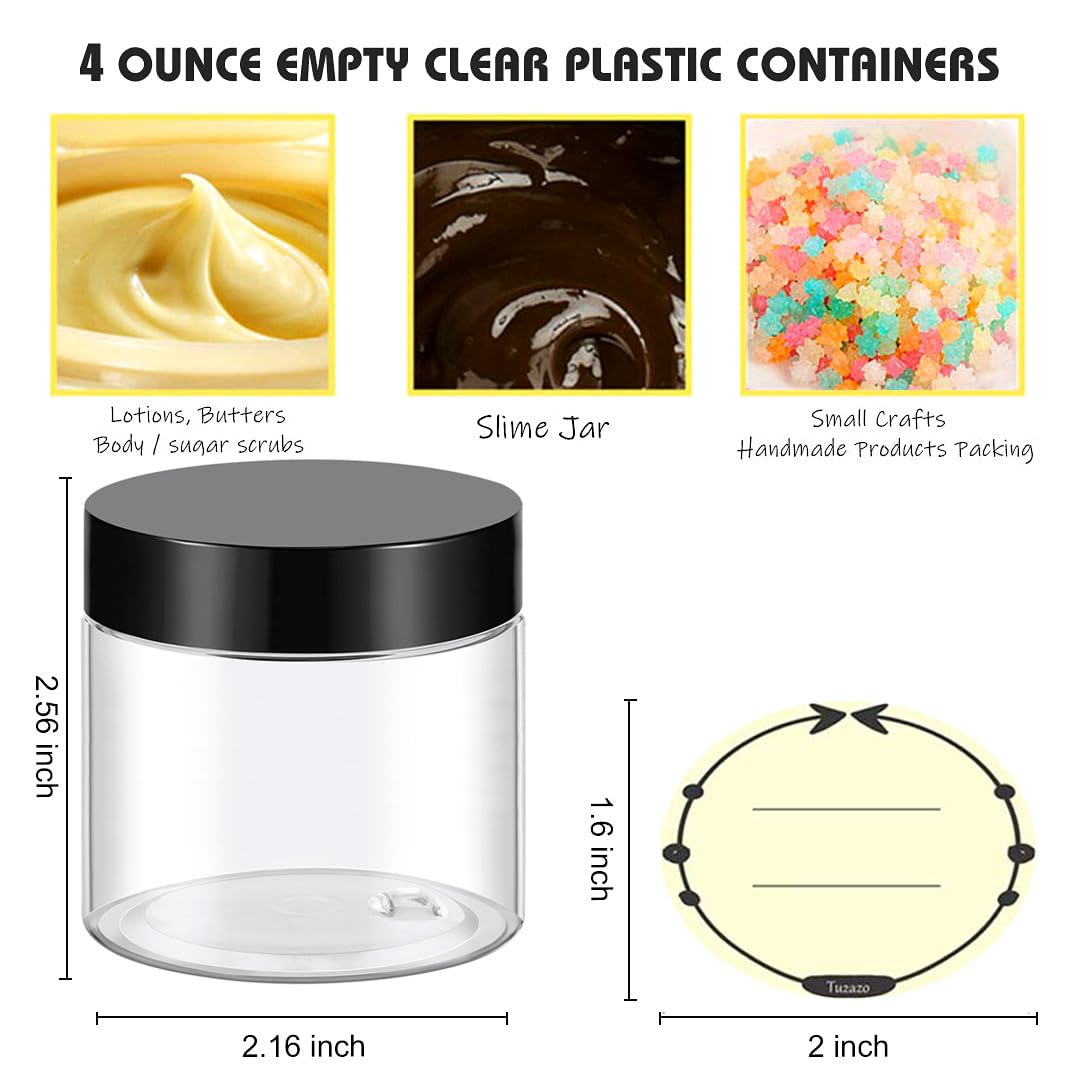 TUZAZO BPA-free PET plastic jar ensures safe storage for lotions and creams.