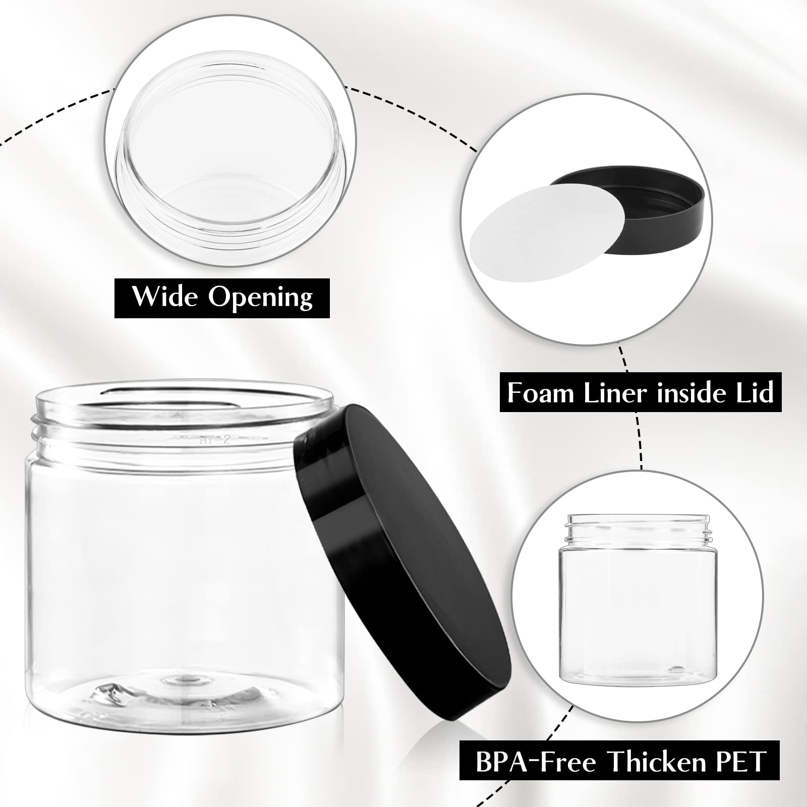 TUZAZO BPA-free PET plastic jar ensures safe storage for lotions and creams.
