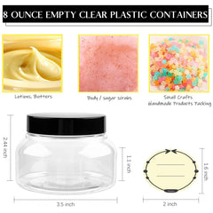 TUZAZO clear cosmetic container with wide mouth enables easy filling.