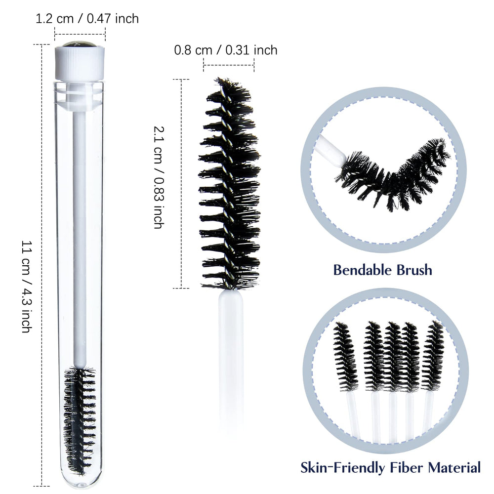 TUZAZO clear tubes for brush storage keep wands dust-free between uses.