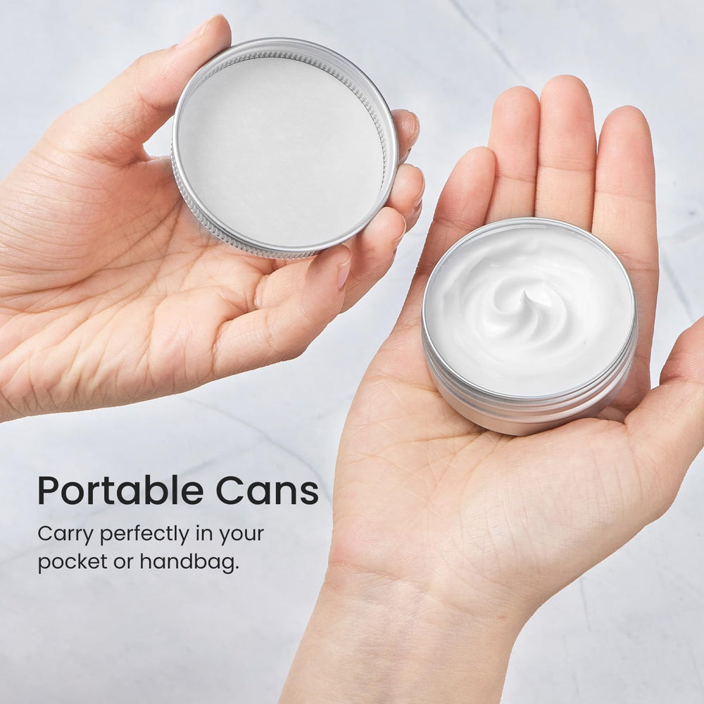 TUZAZO lip balm in tin demonstrates portable, mess-free application anywhere.