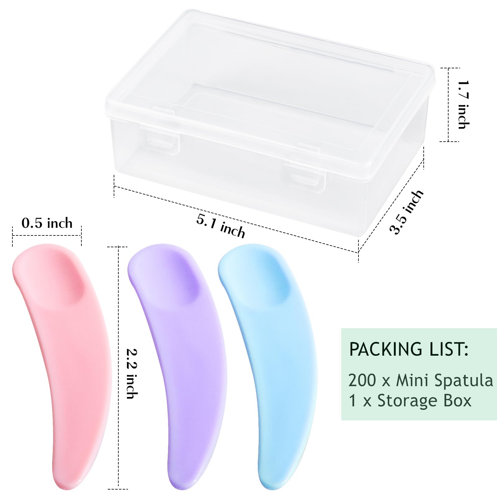 TUZAZO mini spatulas colorful packaging ideal for bulk cosmetic sampling