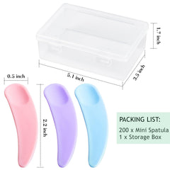 TUZAZO mini spatulas colorful packaging ideal for bulk cosmetic sampling