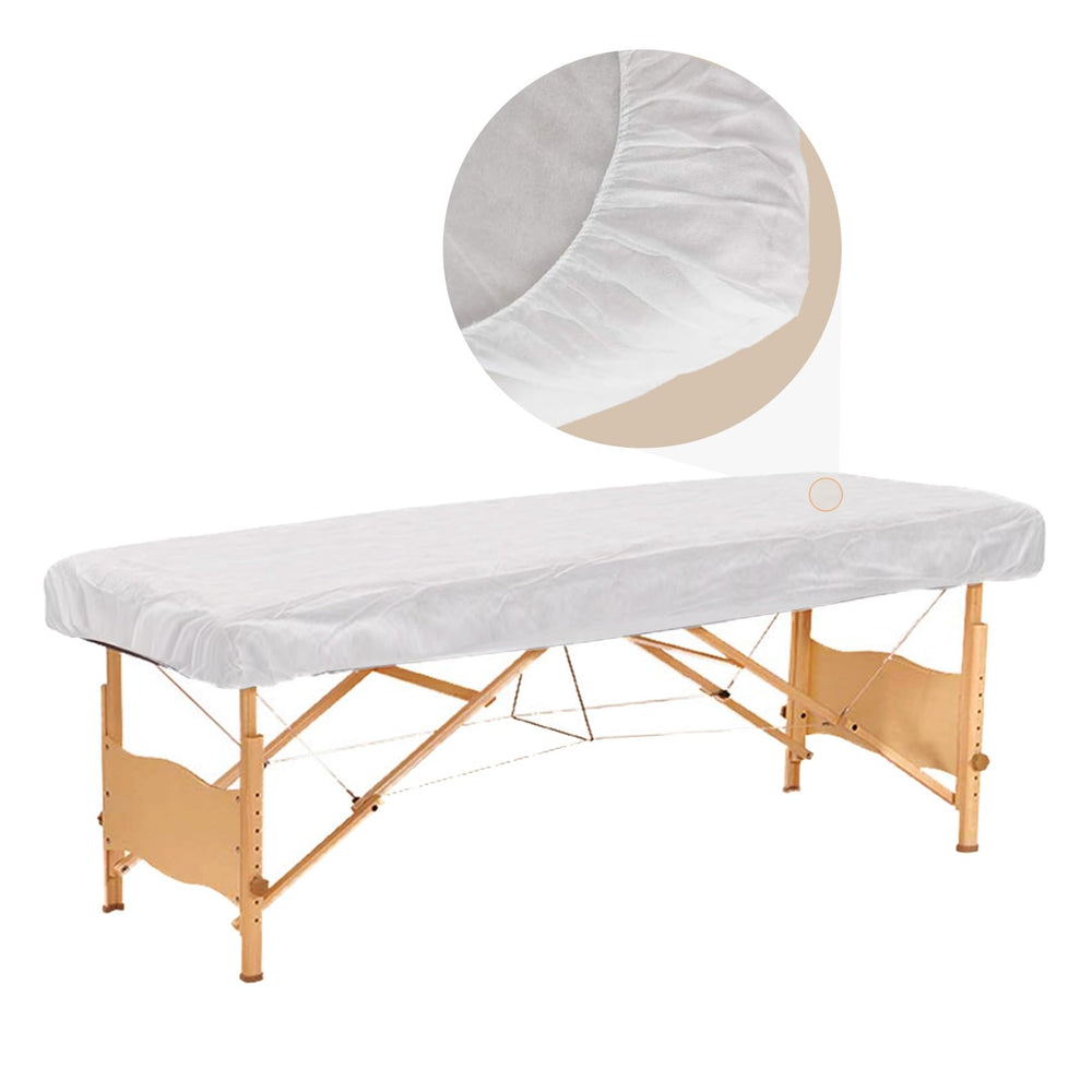 Tvvcalk disposable fitted massage table sheet with elastic edge for secure fit and quick changes