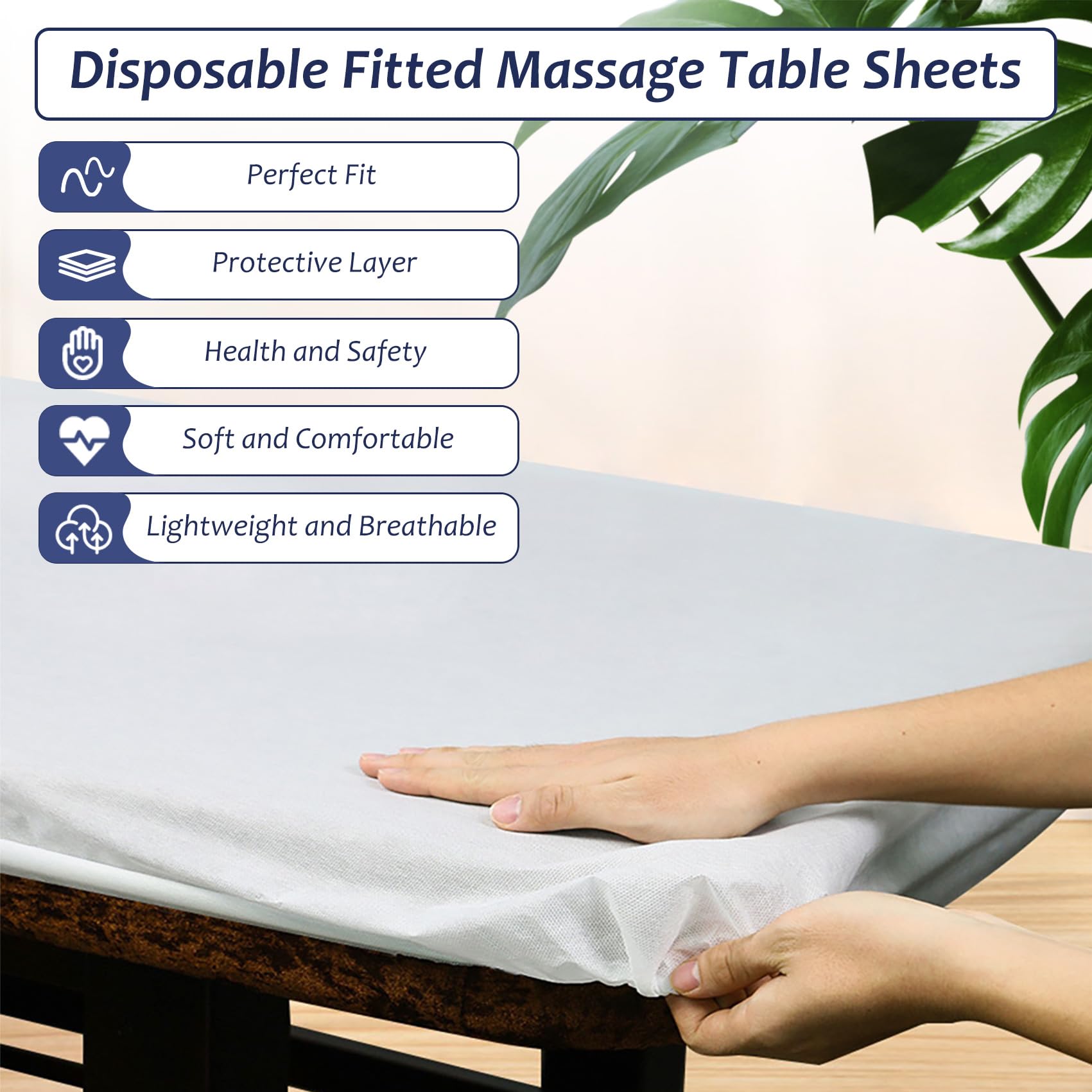 Tvvcalk thickened disposable sheet resisting tearing during massage movements