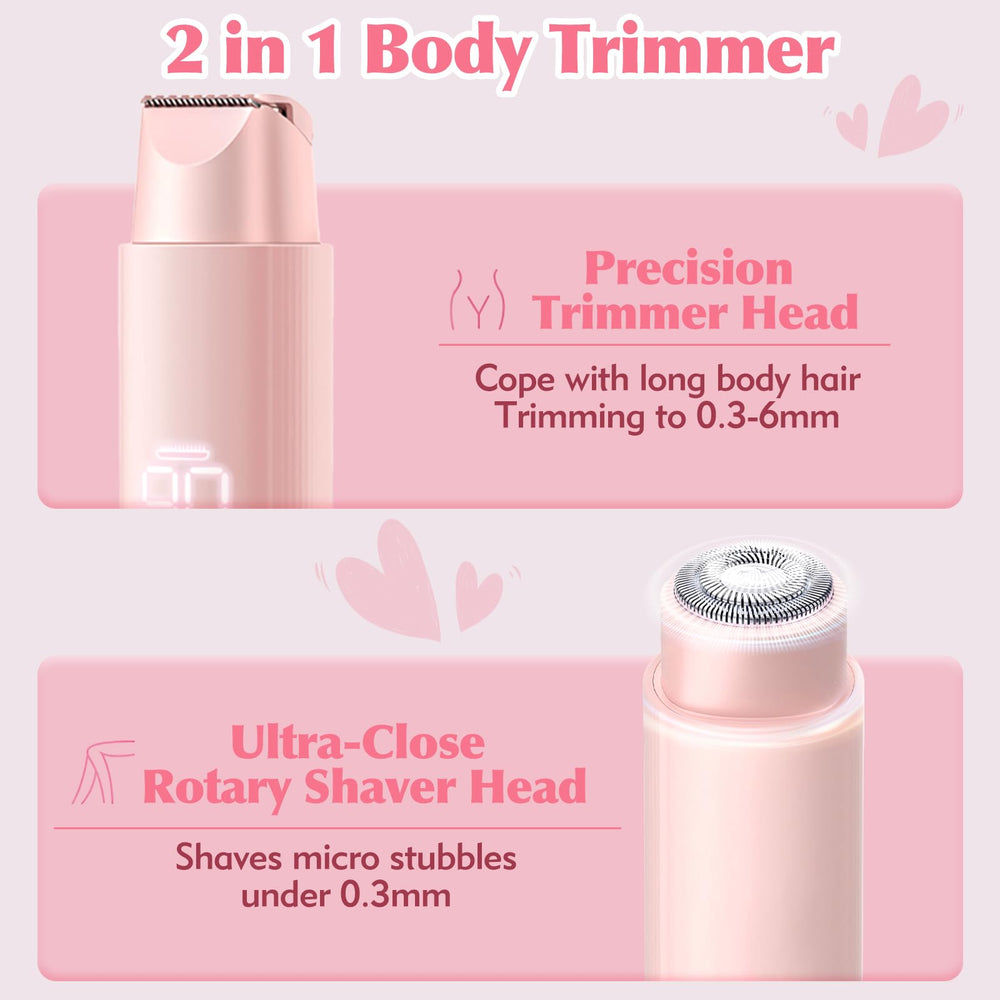 TWAKA bikini trimmer gentle steel head reduces skin friction during use.