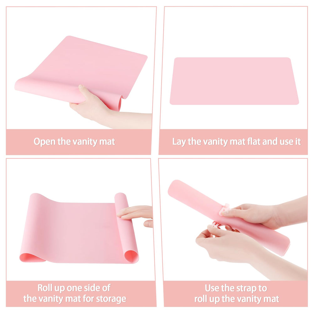 TWAKAP vanity protector mat guards surfaces and adds decor to your vanity.