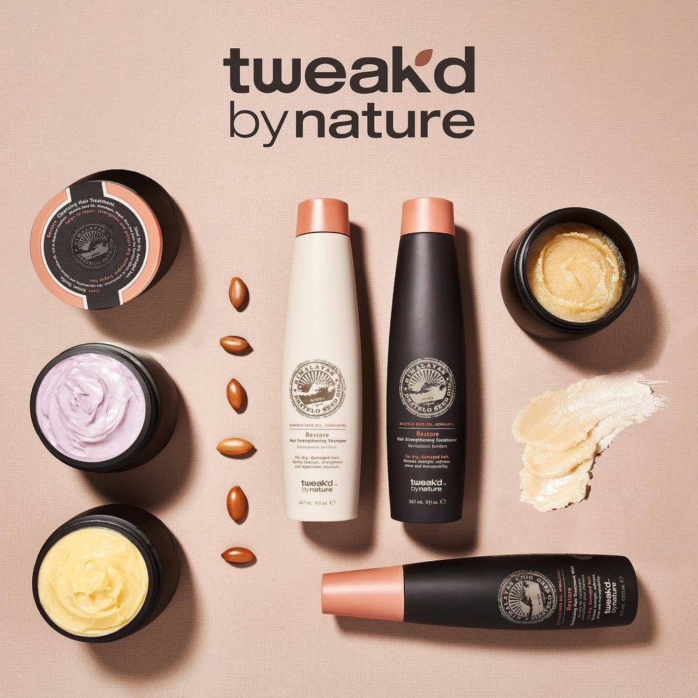 Tweak'd by Nature Restore bathroom scene suggests at-home spa-like routine