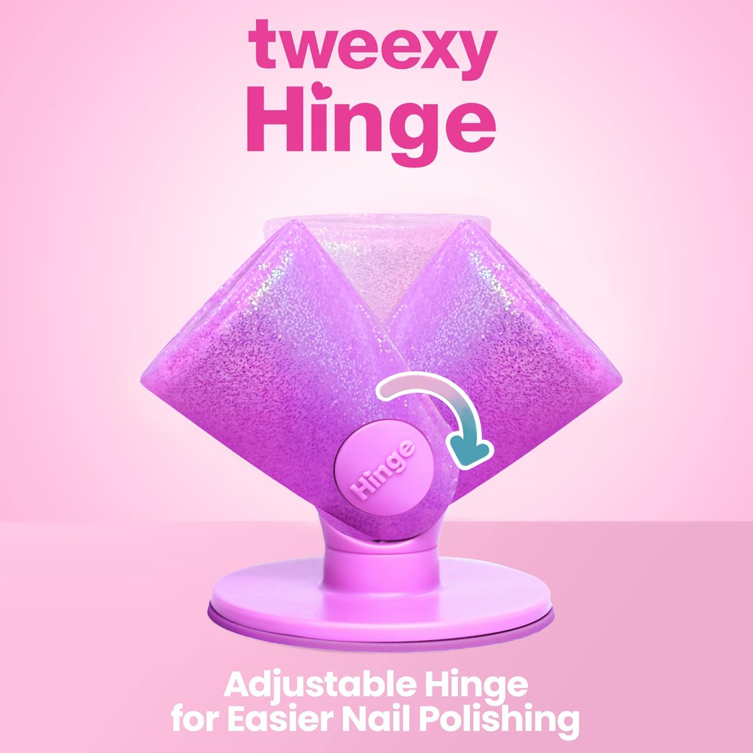 Tweexy Hinge bottle stability usage demonstrates secure fit for various bottle shapes.