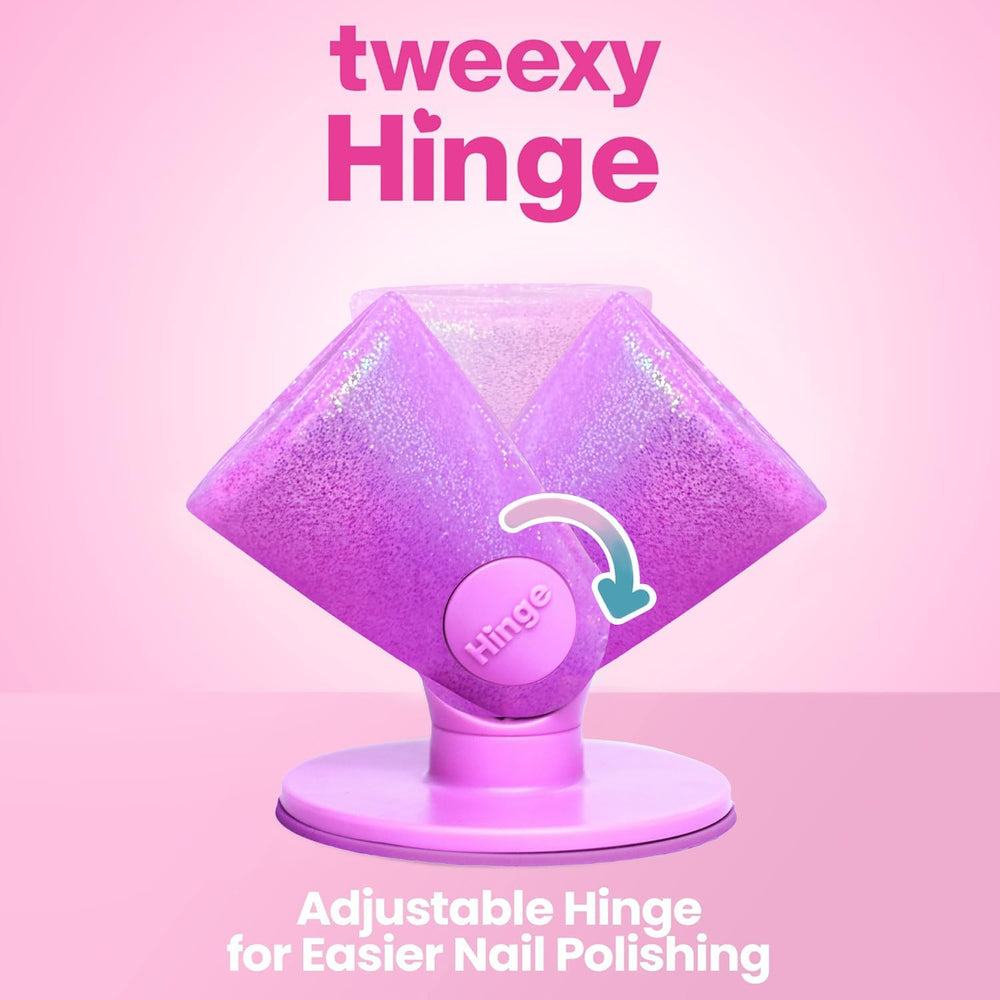 Tweexy Hinge bottle stability usage demonstrates secure fit for various bottle shapes.