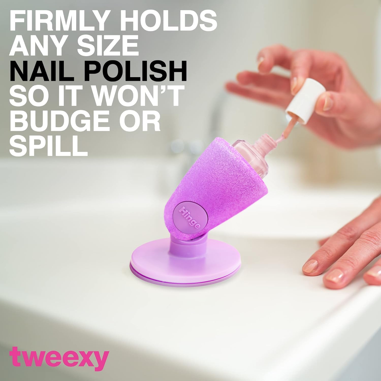 Tweexy Hinge manicure workstation setup keeps tools organized for efficient sessions.