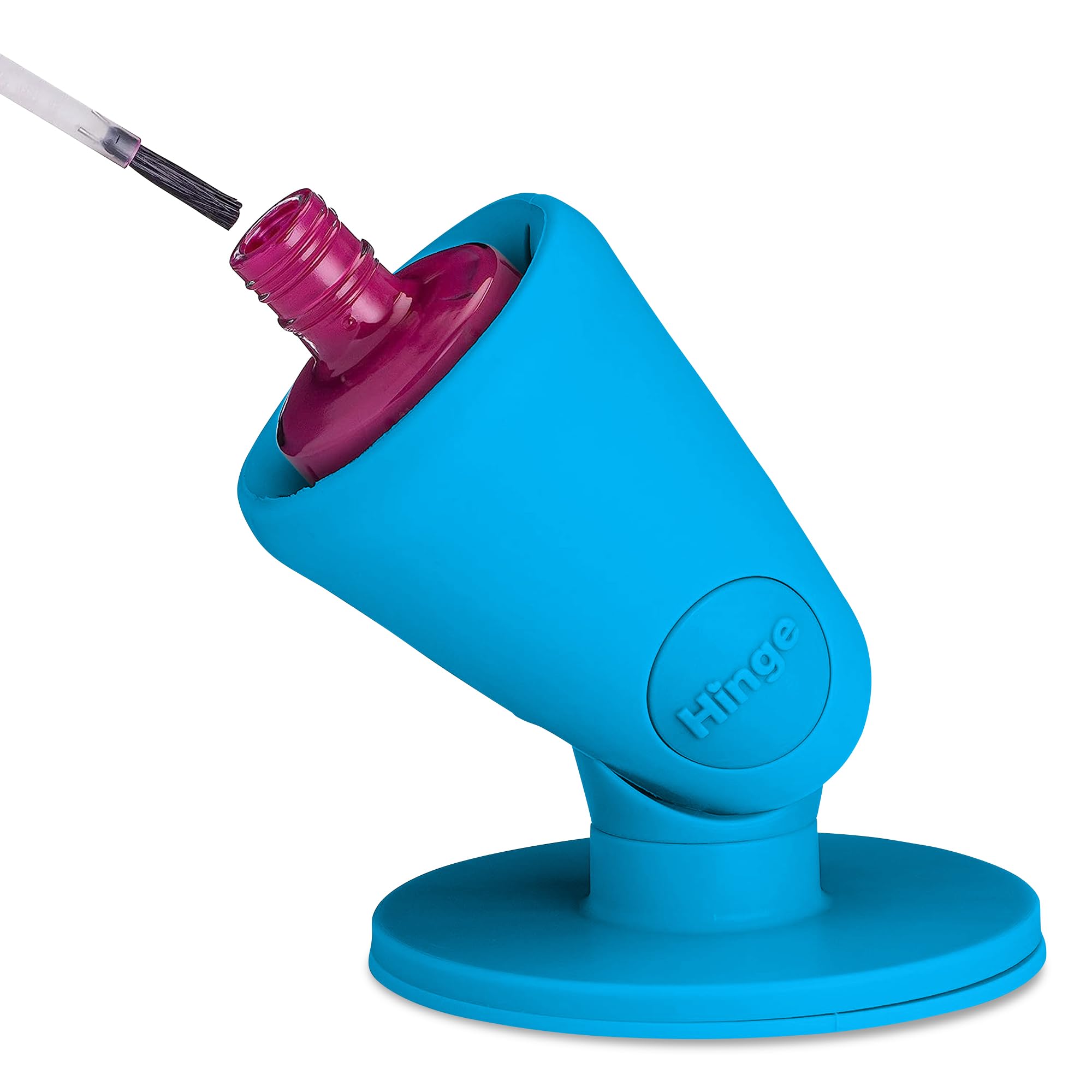 tweexy hinge untippable nail polish bottle holder Beach Glass angle keeps bottles steady for precise application