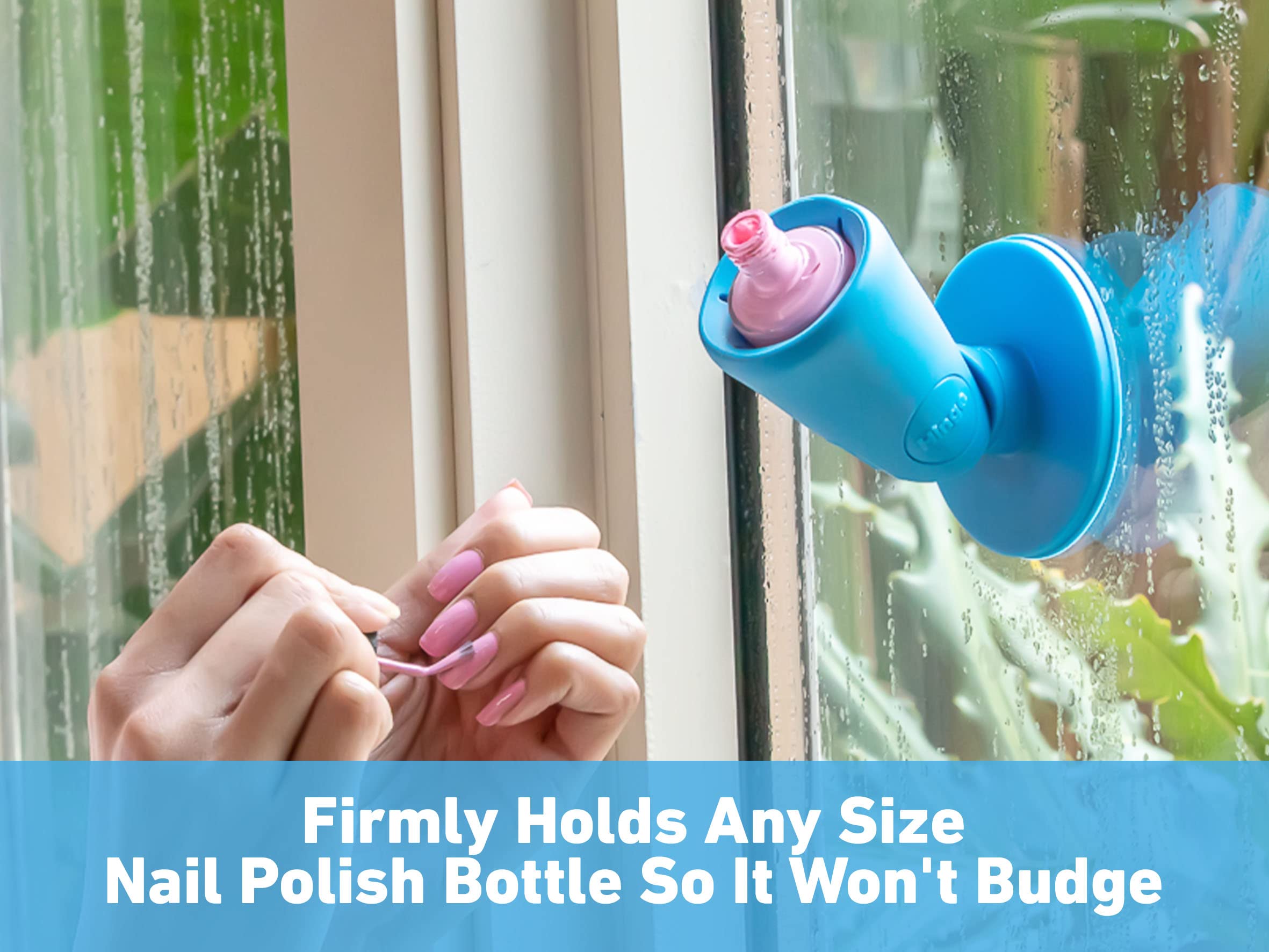 tweexy hinge untippable nail polish bottle holder Beach Glass aesthetic adds style