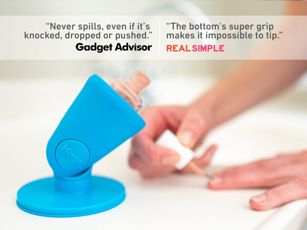 tweexy hinge untippable nail polish bottle holder mess-free station for clean manicure setup