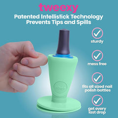 Tweexy Hinge secure bottle fit accommodates most polish bottles