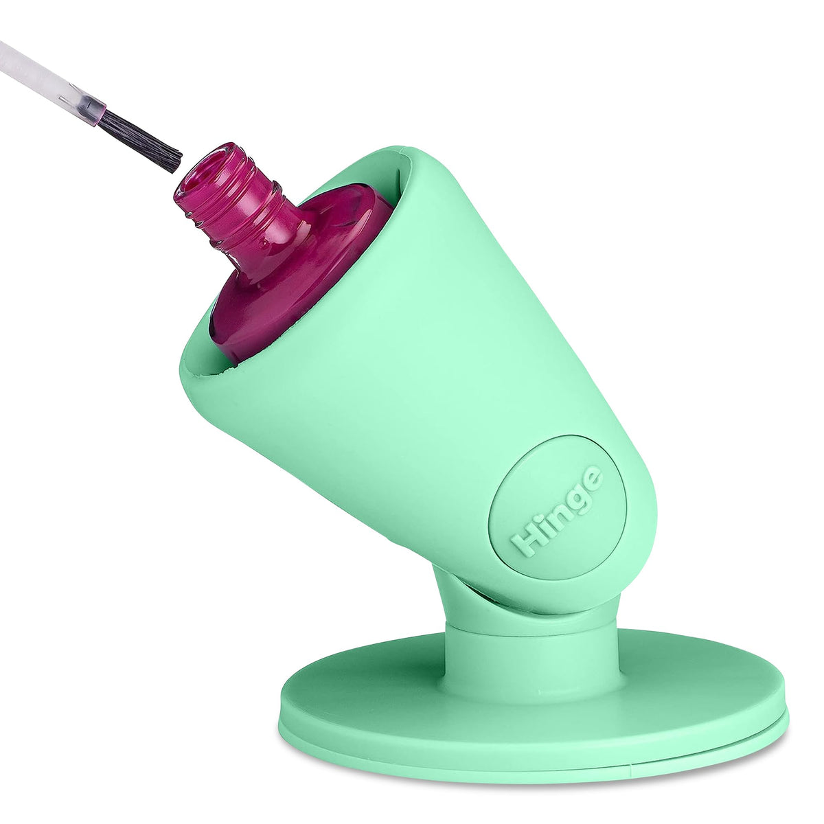 Tweexy Hinge tilted stand keeps polish bottle steady for precise application