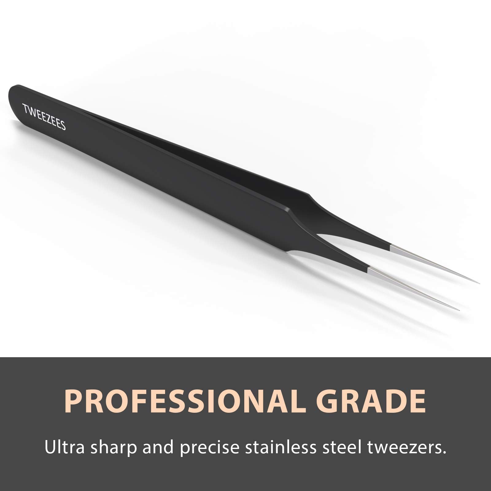 Tweezees surgical-grade Japanese stainless steel offers durable, long-lasting precision.