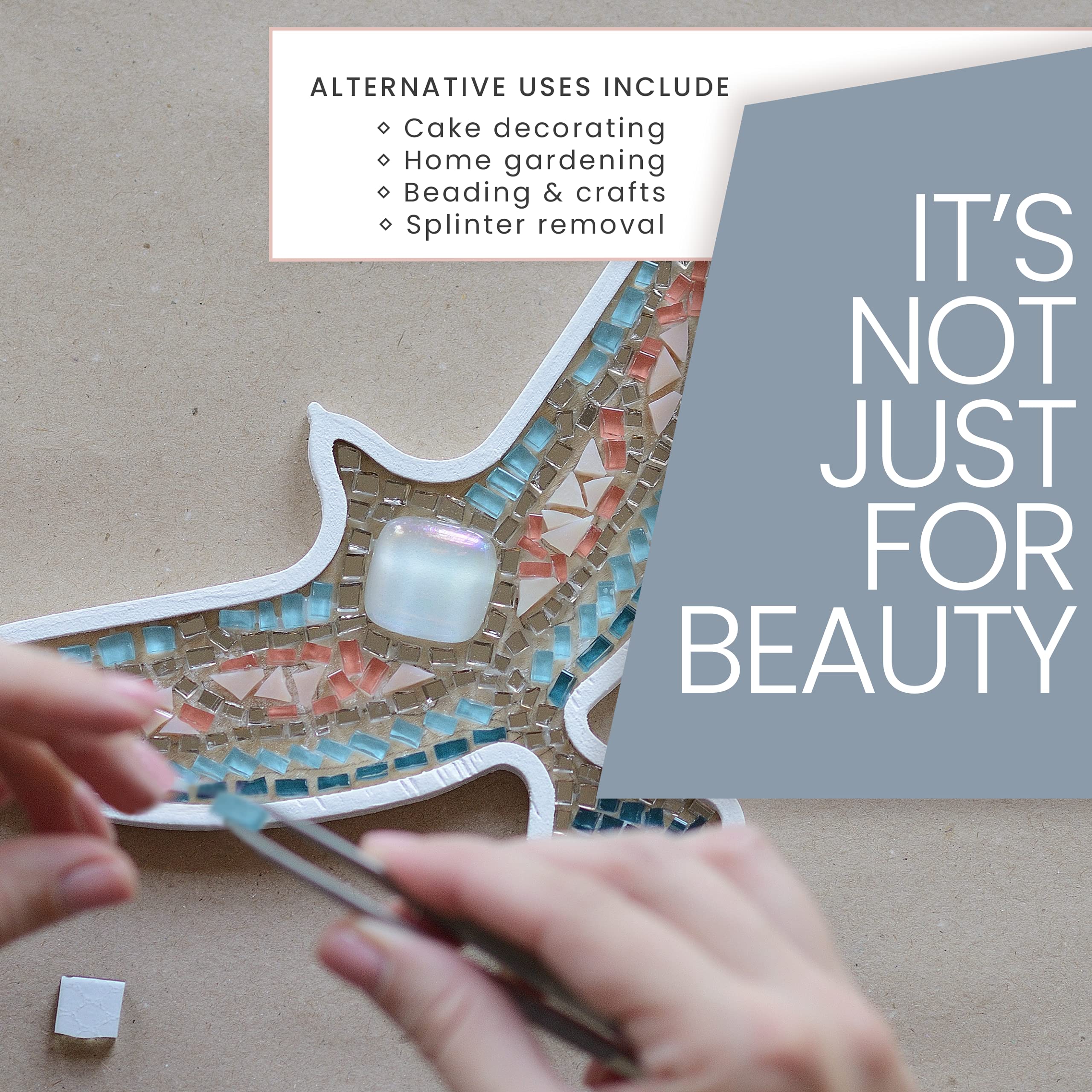 TWEEZER GURU angled-tip helps extract blackheads with minimal pressure.