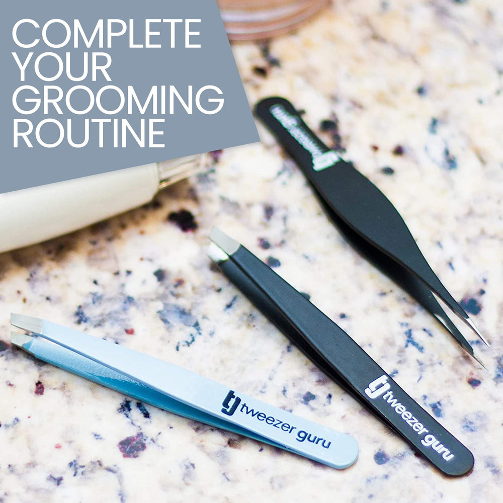 TWEEZER GURU compact portable design fits in purse or travel kit.