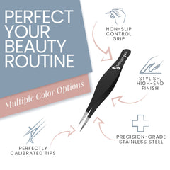 TWEEZER GURU durable stainless steel finish provides reliable grip during grooming.