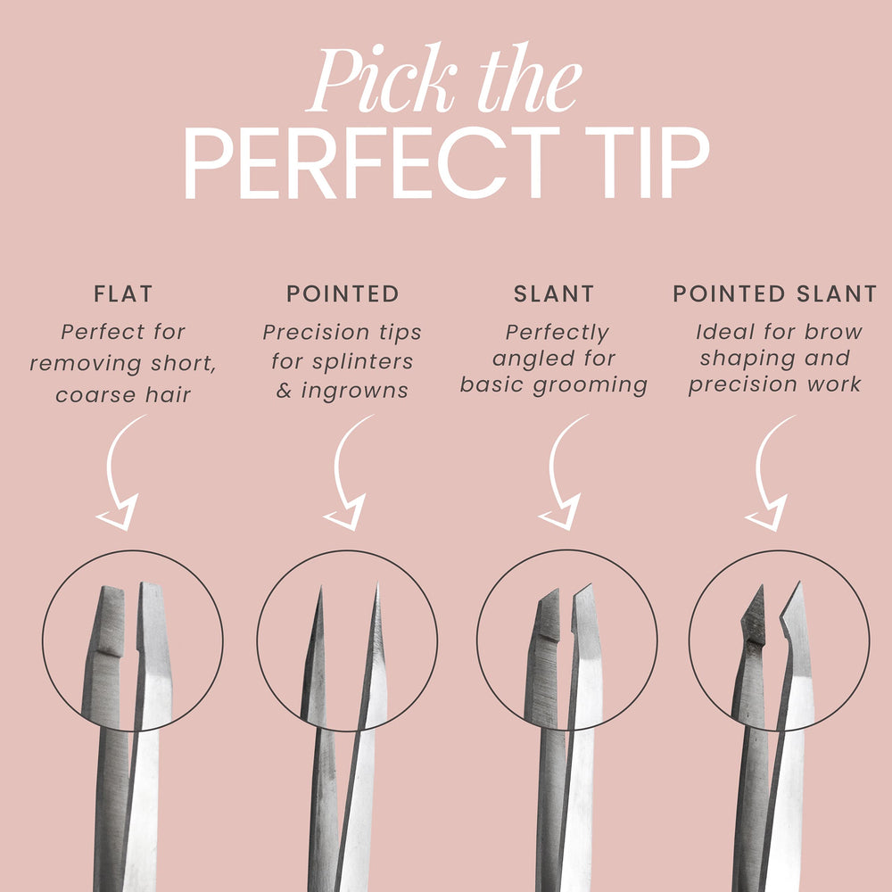 Tweezer Guru professional tweezer set in case ideal for travel grooming