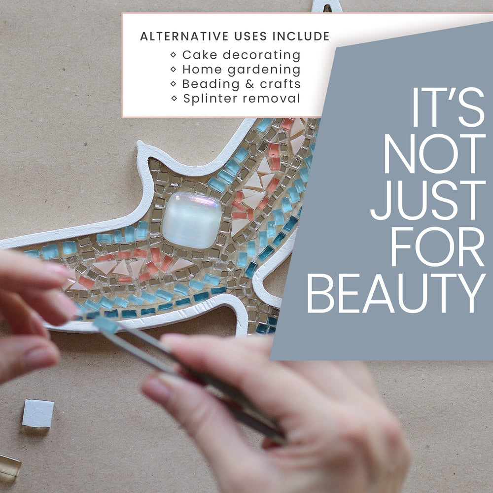 TWEEZER GURU slim matte handle delivers comfortable tweezing sessions.
