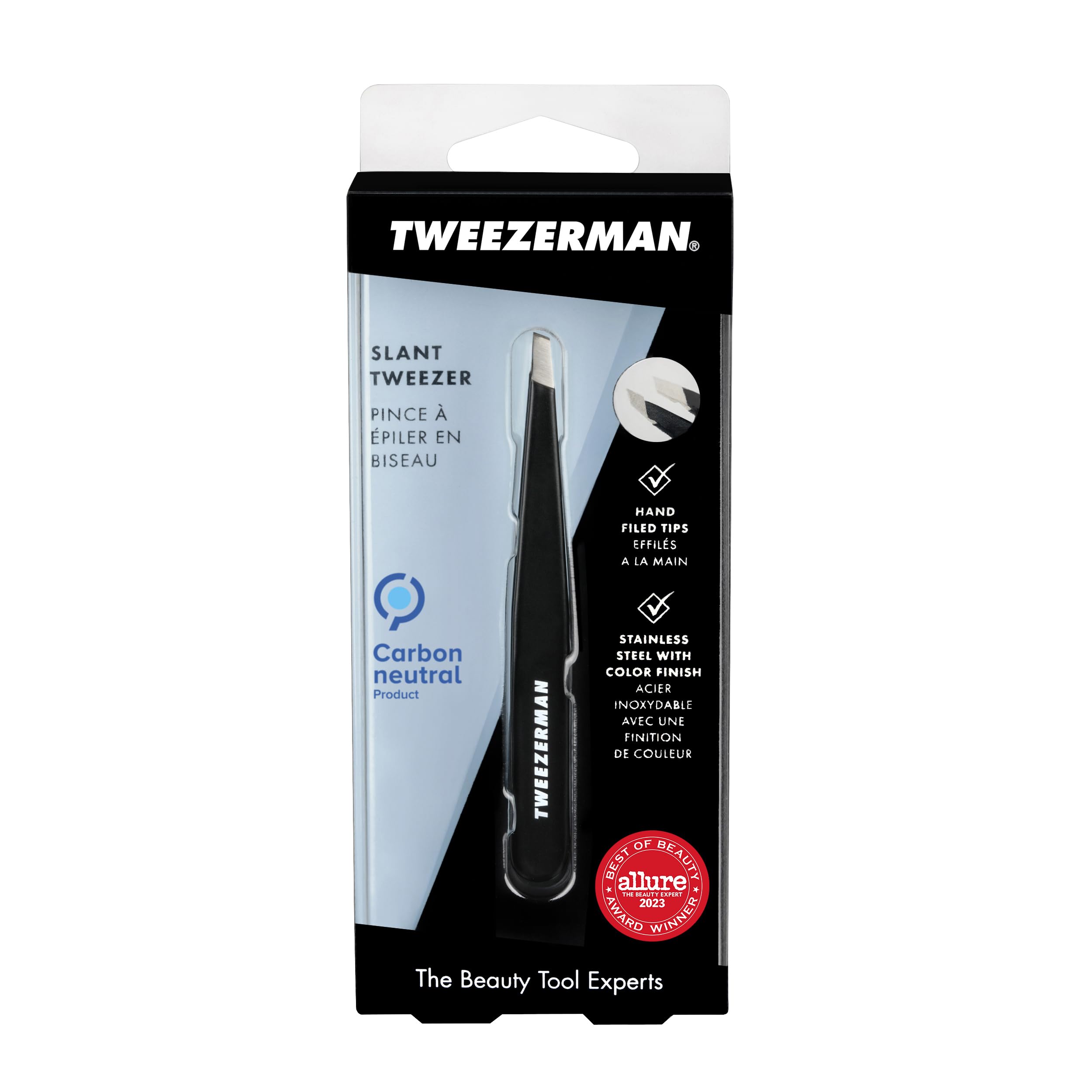 Tweezerman brow prep with warm washcloth opens pores before removal.