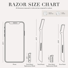 Tweezerman eyebrow razor blades safety cap included for safe storage and travel.