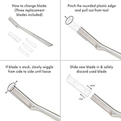 Tweezerman facial razor cap-on image for safe storage