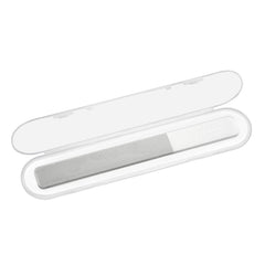 Tweezerman Glass Nail Buffer close-up showing durable glass