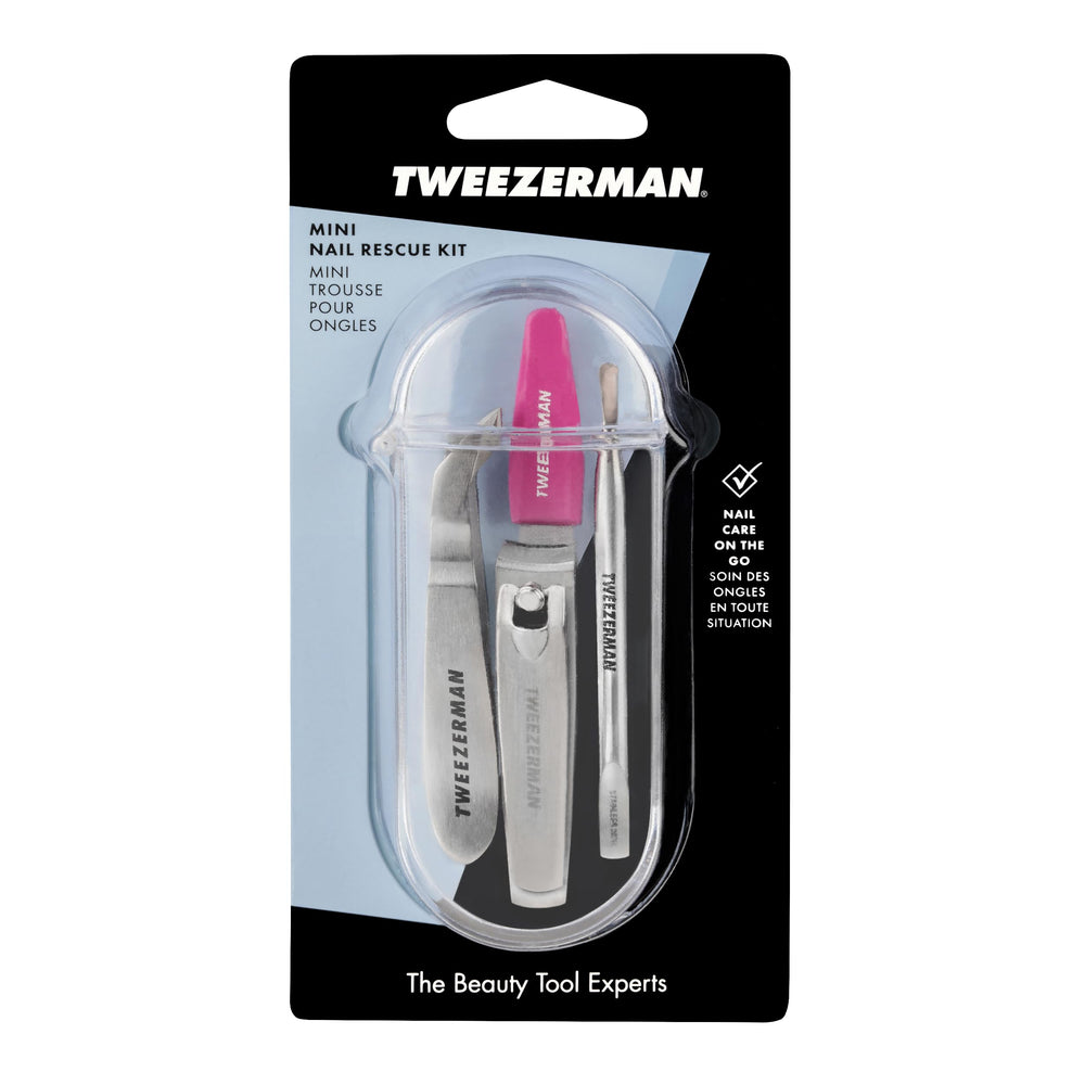 Tweezerman Mini Nail Rescue Kit is ideal for quick touch-ups in purse or travel bag.