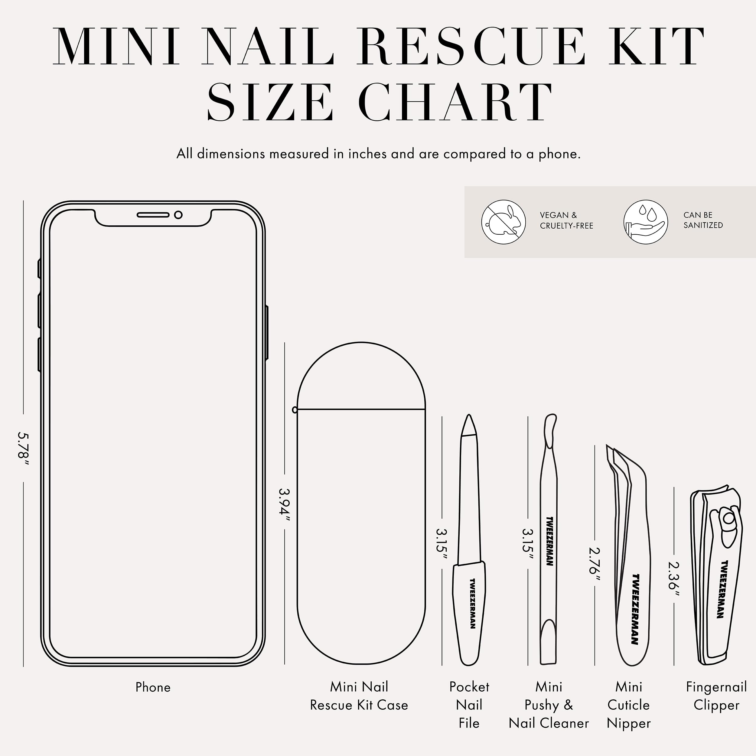 Tweezerman Mini Nail Rescue Kit offers practical convenience for spontaneous grooming moments anywhere.