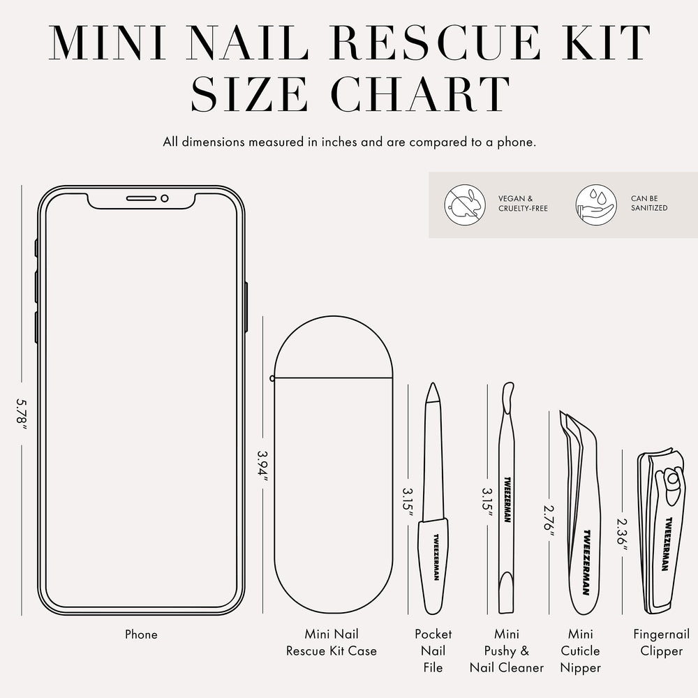 Tweezerman Mini Nail Rescue Kit offers practical convenience for spontaneous grooming moments anywhere.